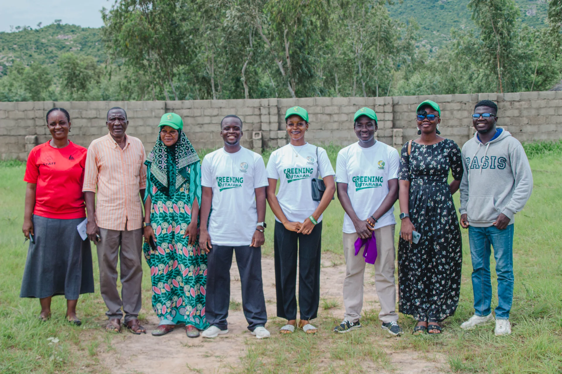 Children participating in environmental education activities in a Nigerian school